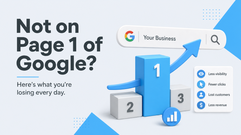 Not on Page 1 of Google - Sarlie Digital SEO