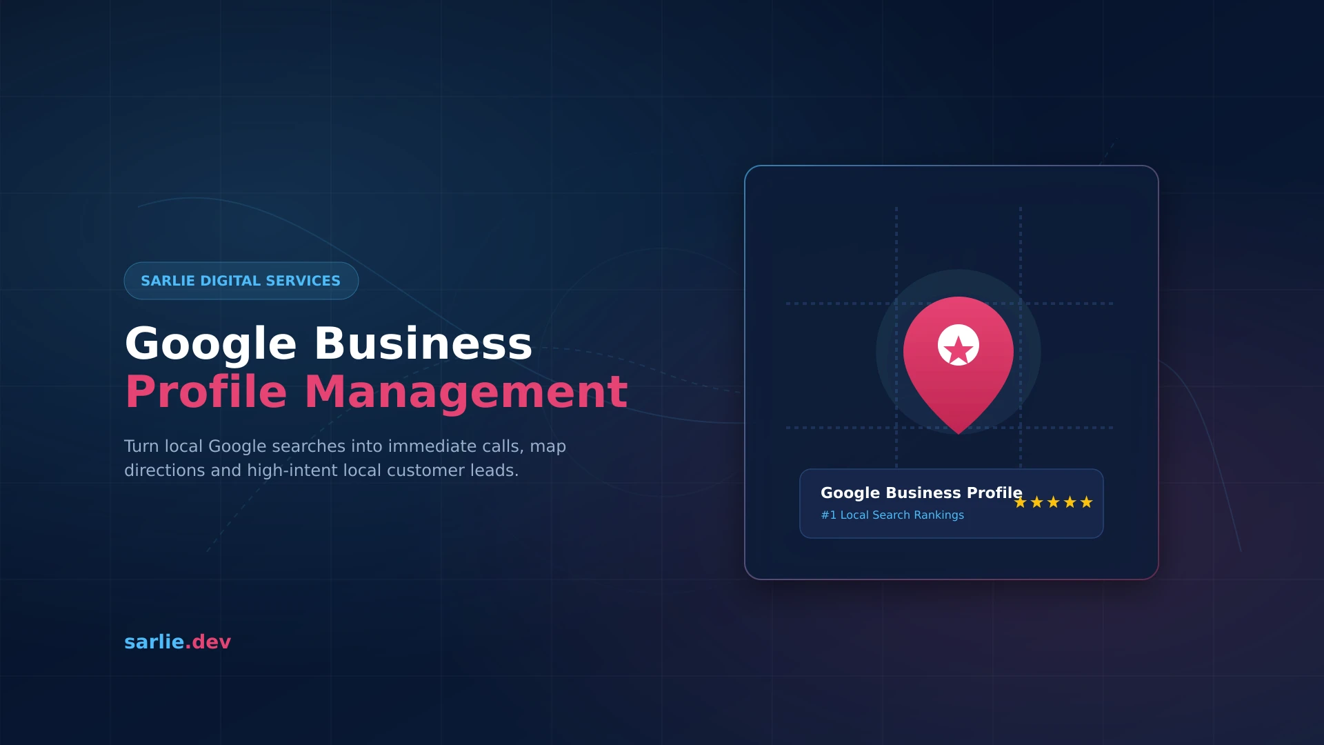 Sarlie digital google business profile management e11